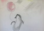 Kunst von Marvin auf PIXEL-PAINT - Pinguin mit Polarlichtern